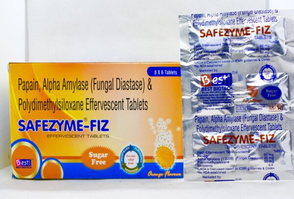 SAFEZYME-FIZ EFFERVESCENT TABLETS