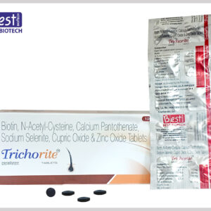 Trichorite tablets for healthy hair. Hair nutrition supplement for hair care