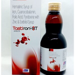Tastiron-XT syrup available at the best pharma company in India, Best Biotech for marketing & distribution.